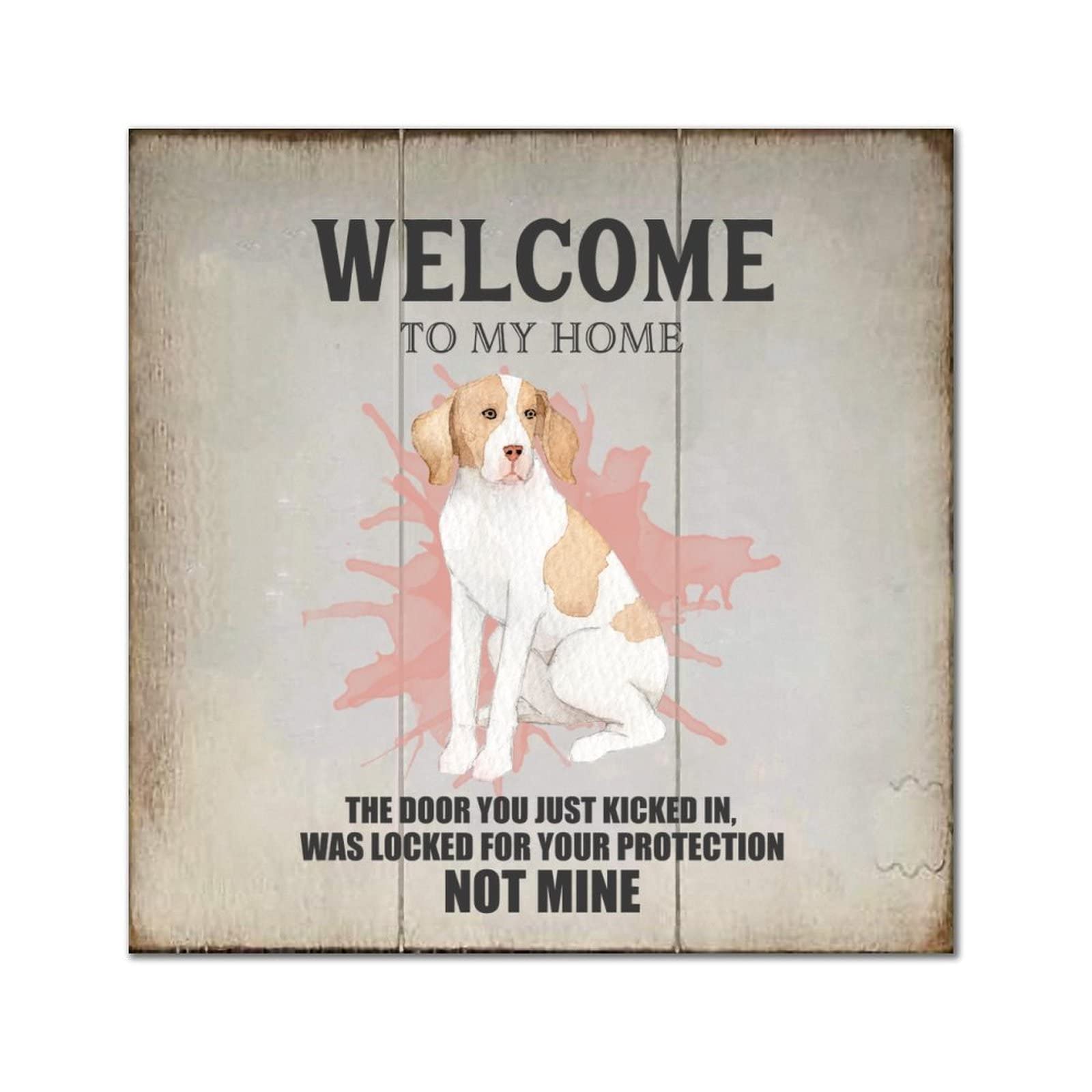 Plaque en bois vintage Welcome pour décorer votre entrée ou cuisine chaleureuse