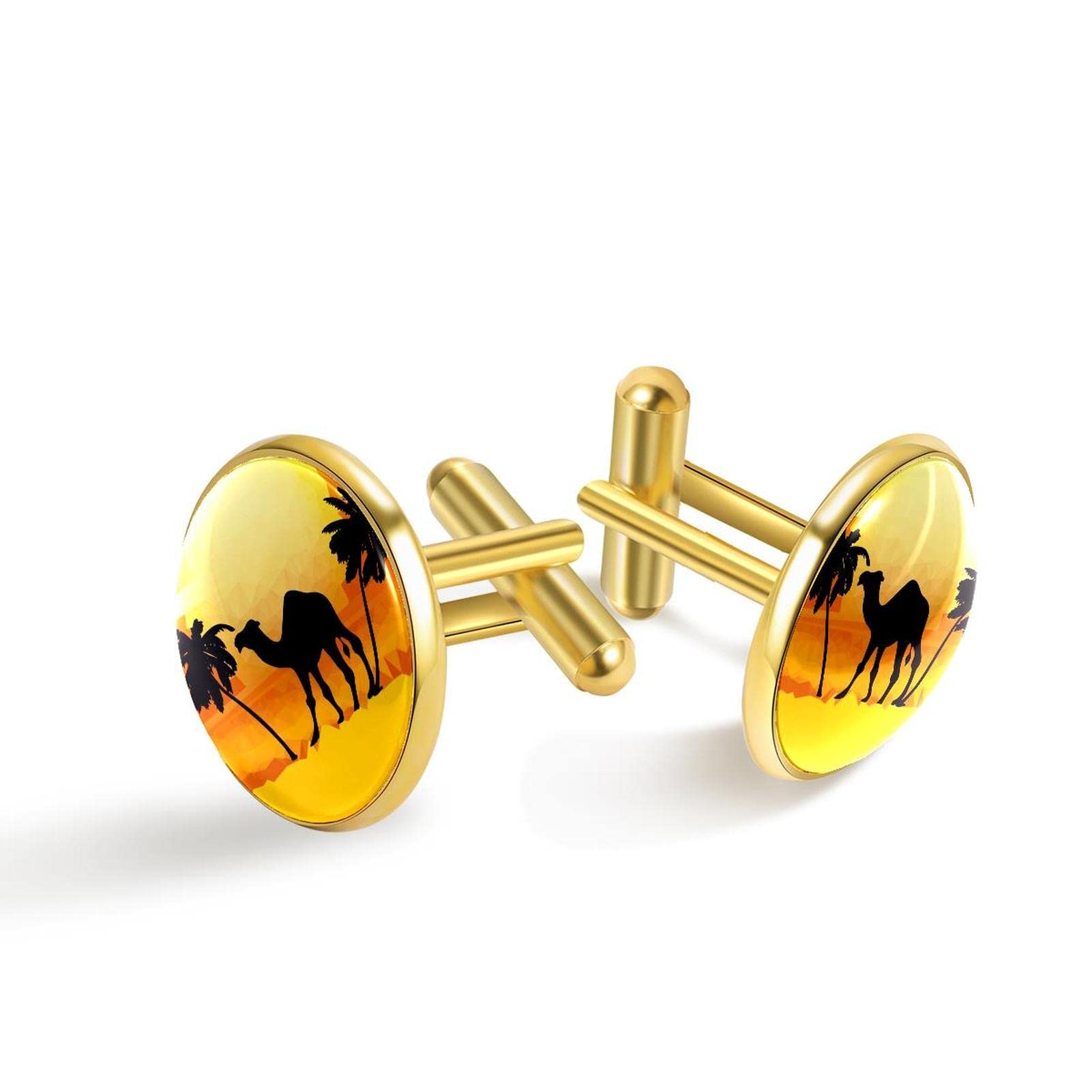 BrokoloCufflinks for men Camel desert beautiful