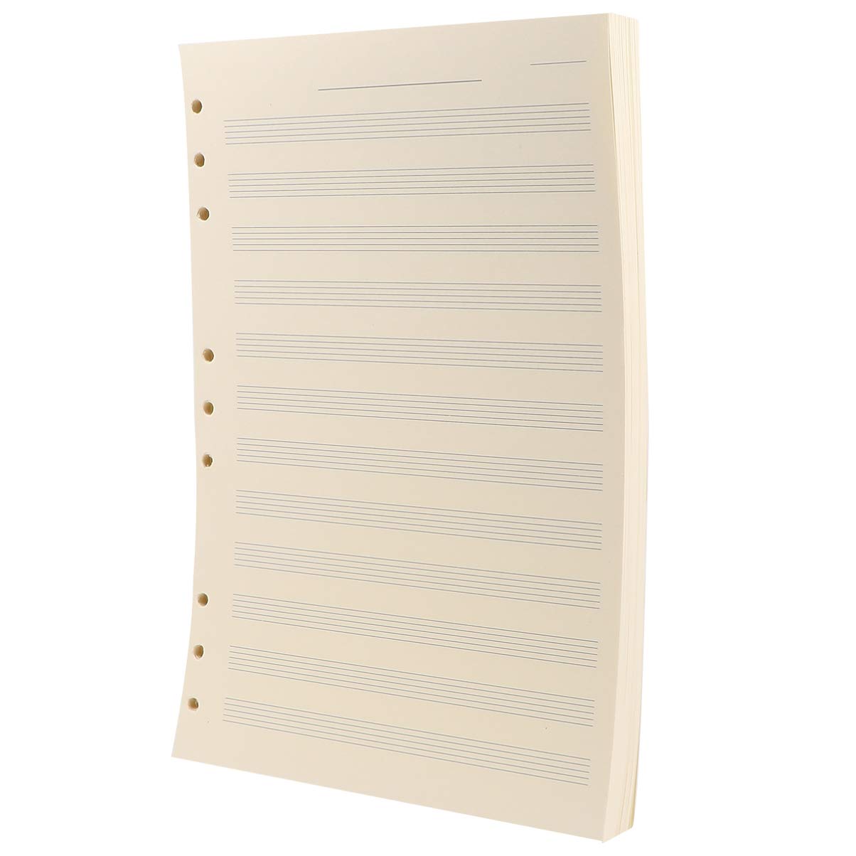 STOBOK Ricarica Per Spartiti Musicali 100 Fogli Carta Manoscritta a Fogli Sciolti 2mm 12 Righe Per Musicisti e Studenti Carta Composizione Musicale