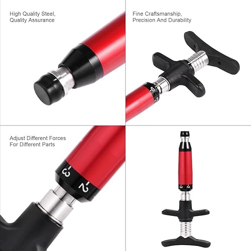 Miniatura 4 de ZJchao Herramienta de ajuste quiropráctico, 6 niveles manual de cuatro cabezales, masajeador espinal, kit de ajuste quiropráctico portátil, ajuste