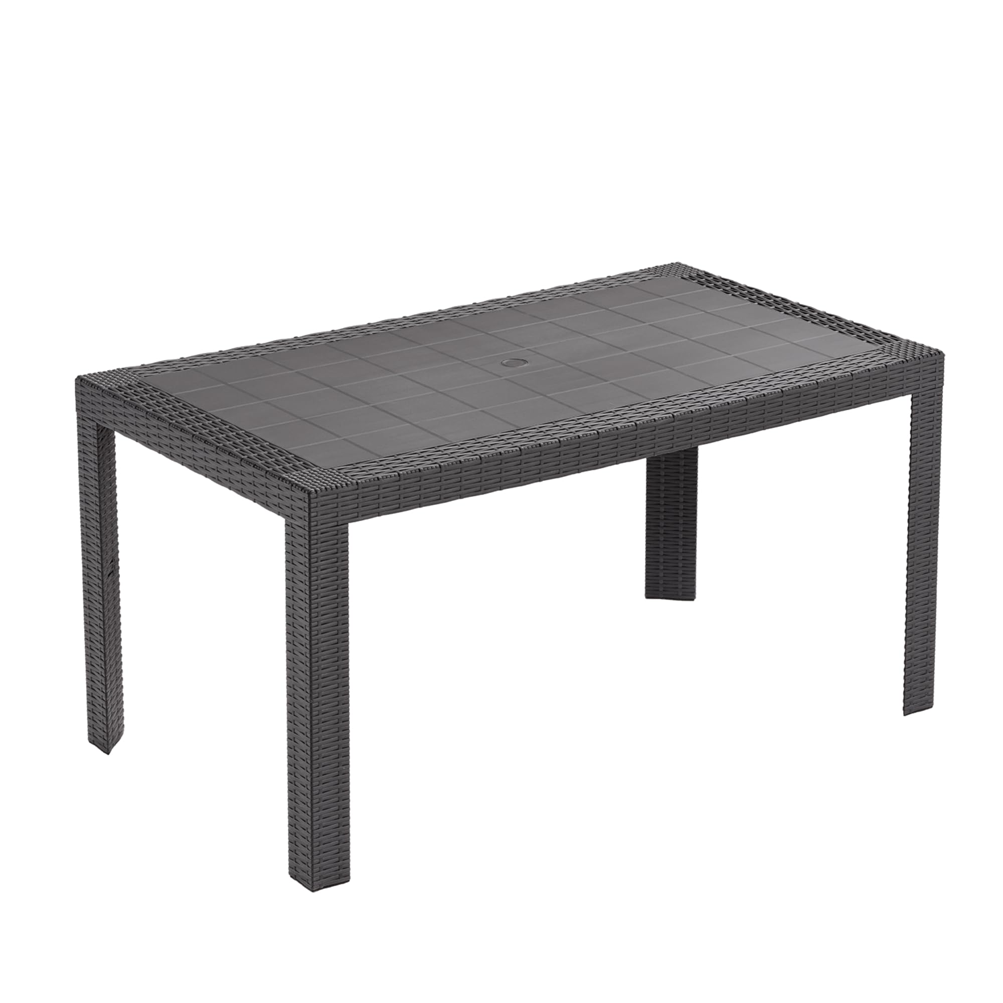 HOUSE COLLECTION zestaw ogrodowy 6 krzeseł 1 stół rattan antracyt