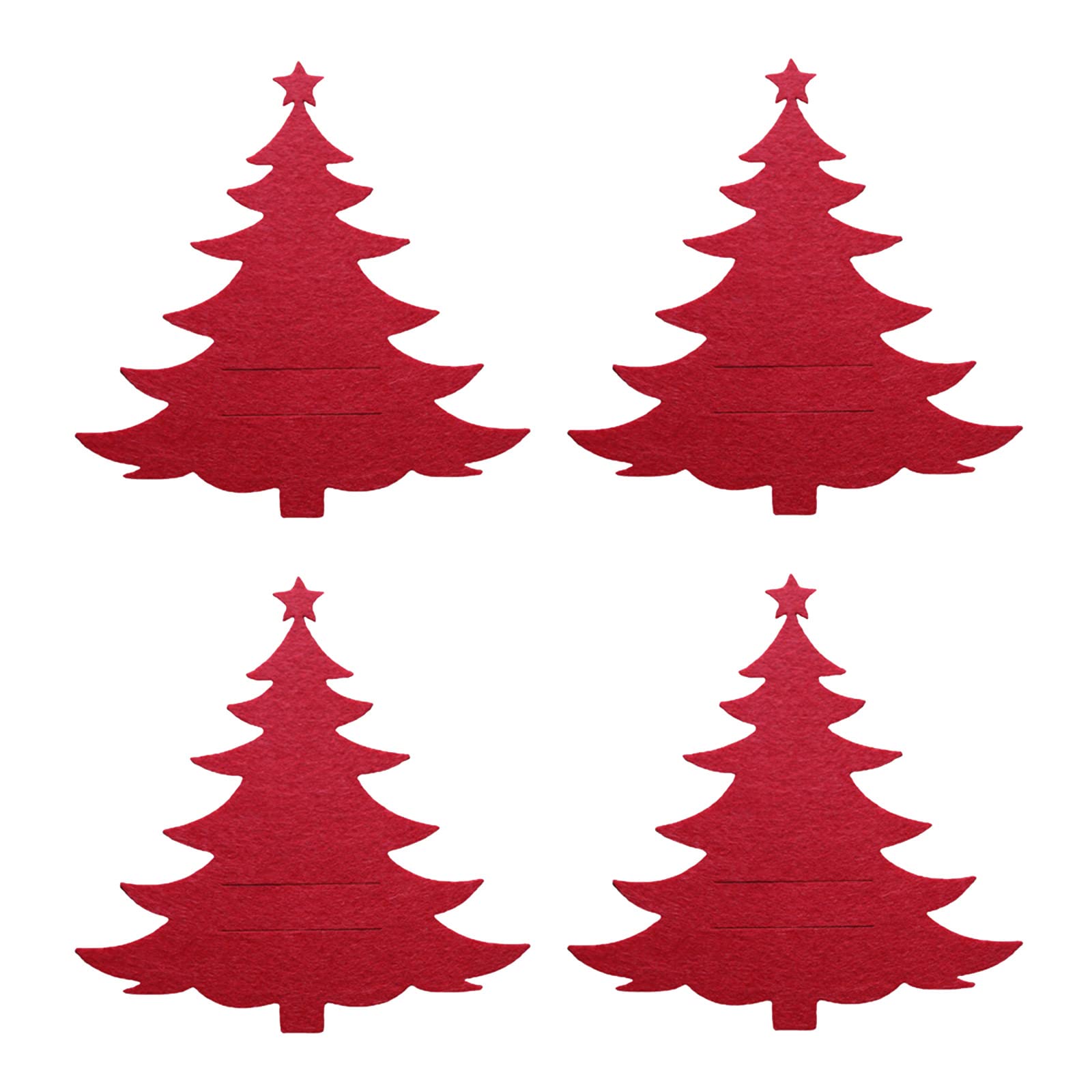 Tsophreniq Christmas Tree Fork Holder Cover Cutlery Bags 4pcs Supplies Storage Cover for Festival Holiday Party Desktop Christmas Cutlery Holder for Party