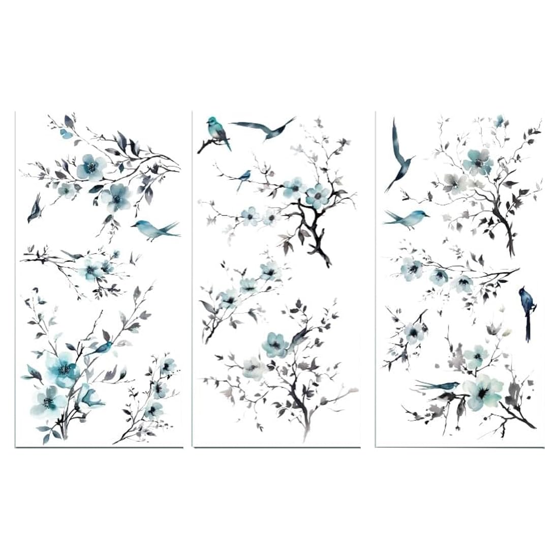 Stickers Transfert Fleurs PLIGREAT - Déco Meubles Style Chinois