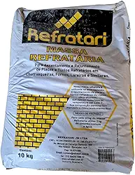 Massa Refratária Seca 10kg Para Forno Churrasqueira Plaqueta Tijolo Reforma Casa Decoração