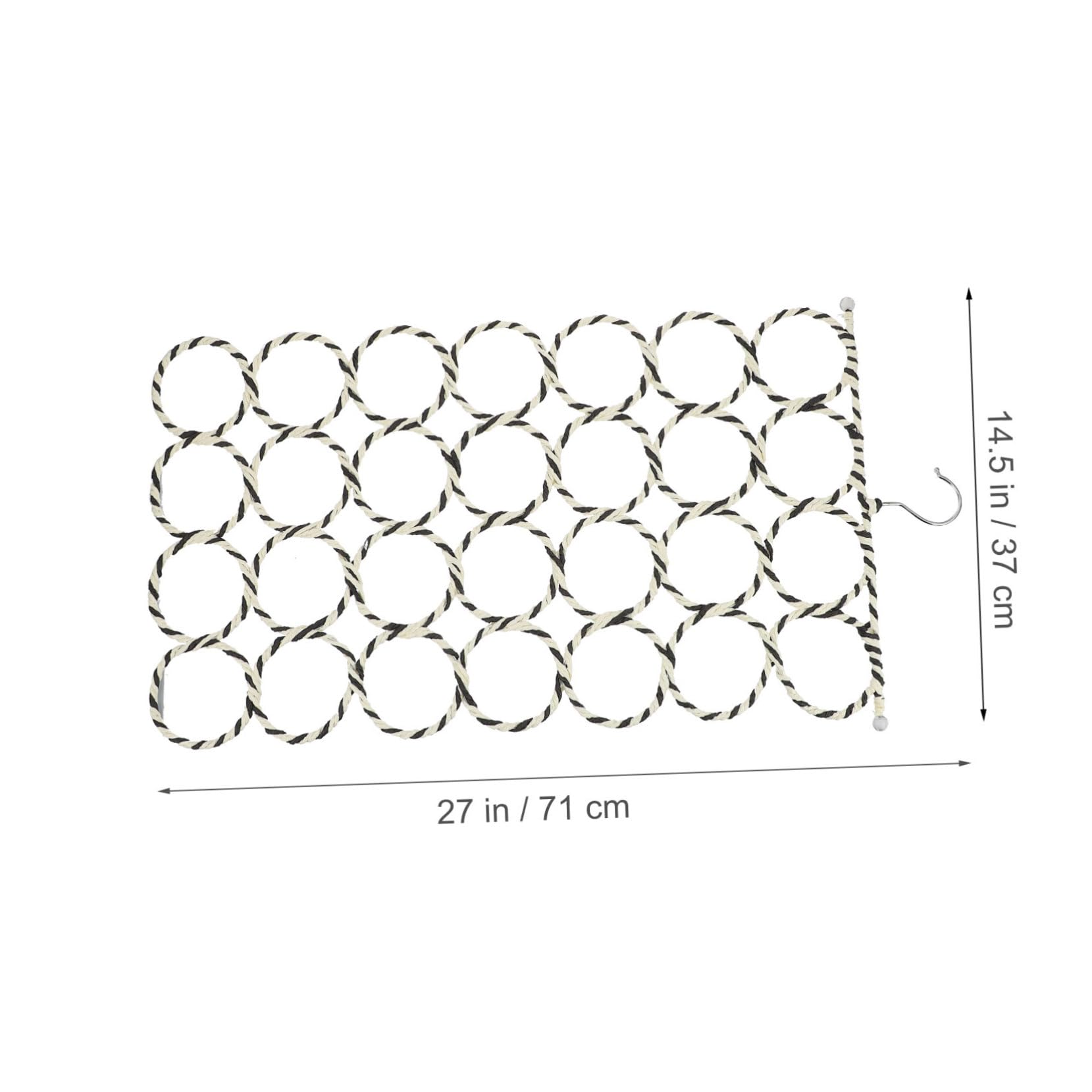 PRETYZOOM Elegant Paper Rattan Hanger Scarf Buckle Ring for Closet Necktie Scarf Holder Strong Capacity Random Color