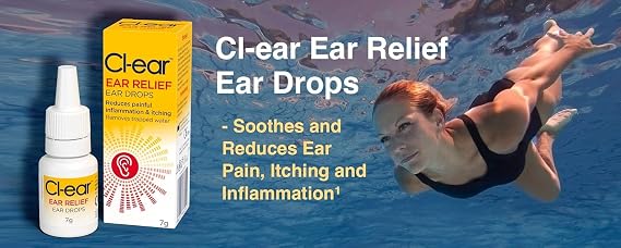 Cl-ear Ear Relief Ear Drops - Easy Squeeze Bottle for Itchy Ear Soothing, Trapped Water, Swimmer's Ear, Outer Ear Ache, Blocked Ear Solution - Expert Ear Care, Audiologist Recommended - 14g (2 Pack)