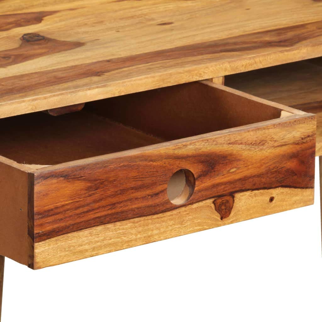 vidaXL Bureau Table Travail Ordinateur Mobilier Meubles Bois Massif de Sesham