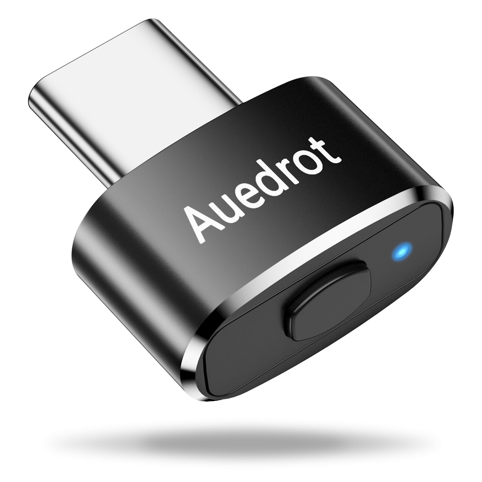 AUEDROT Mouse Jiggler USB-C Nicht Nachweisbar Mover mit Schaltertaste, Metall Maus Beweger Automatisch Maus Jiggler mit 2 Jiggler-Modi, Treiberfrei, Plug & Play, Hält Computer/Laptop Wach, Schwarz
