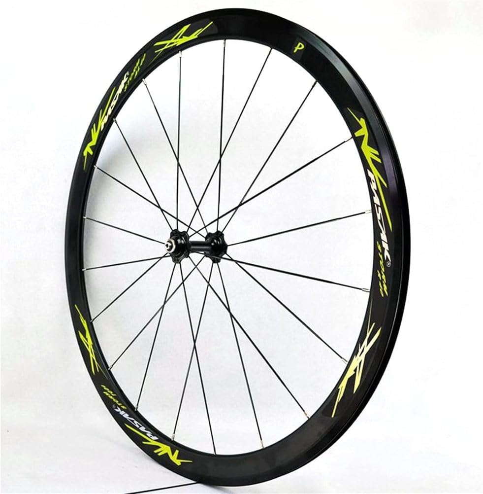 700C Road Bike Rim 28 Inch Double Wall Bicycle Wheel Cut 7 8 9 10 11 12 Speed ​​For C/V Brakes/QR Brakes(Verde)
