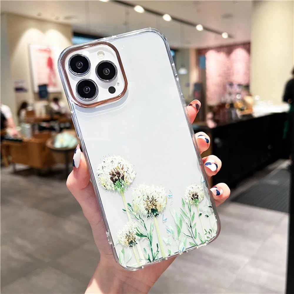 Étui à fleurs blanches pour iPhone 12 Pro Max style tendance