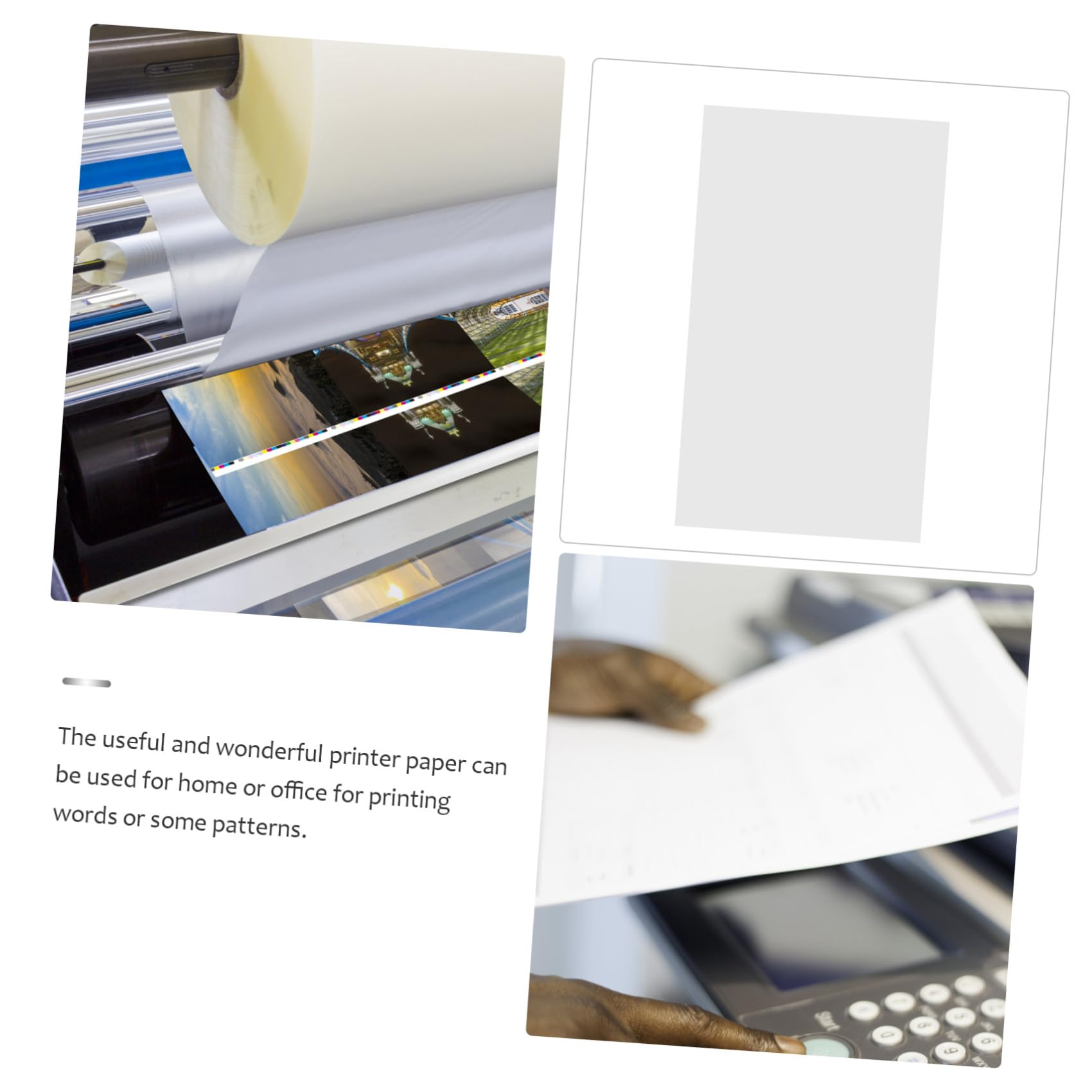 500 Blatt Druckerpapier Dickes Weißes Multifunktionales Glattes Papier für Drucken Kopieren und Zeichnen Geeignet für Büro und Privatgebrauch