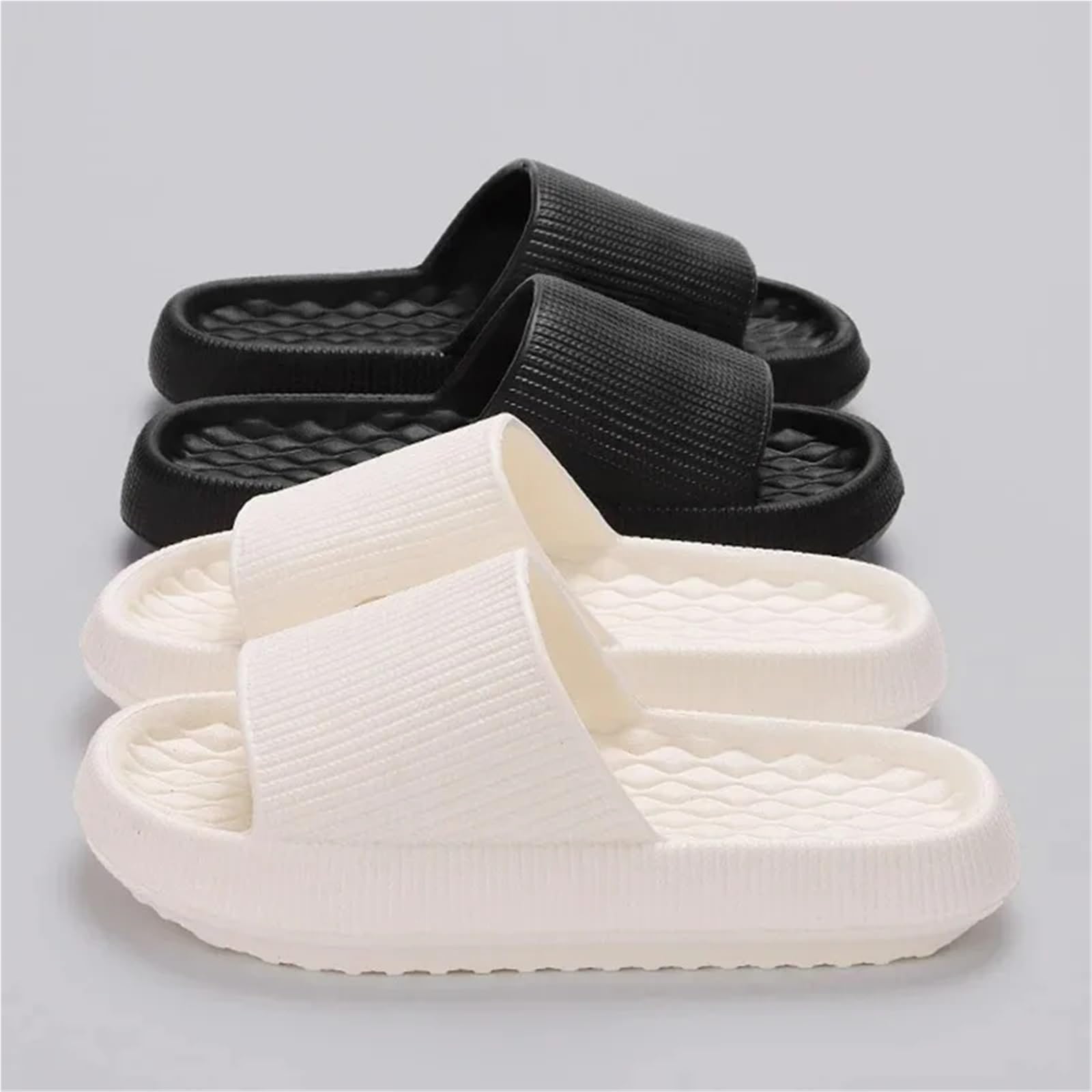 Ciabatte Donna Estive 4cm Estate Antiscivolo Morbide Pantofole Donna Comode Spesse Ciabatte Donna Coppia Bagno Casa(Coffee,42-43)