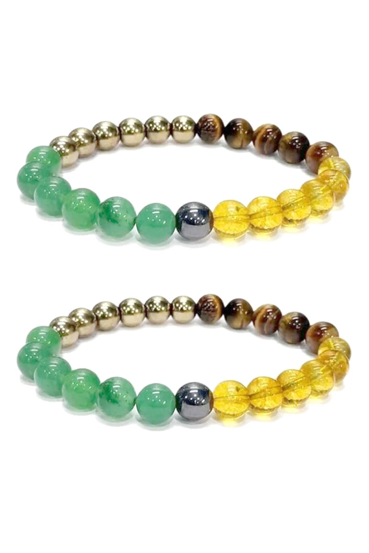 SHIVAM AGATE Money Magnet Bracele Citrine, Tiger Eye, Golden Pyrite, Green Aventurine, Hematite Crystal Healing Natural Gemstone For Men & Women 8mm Bracelet (BUY 1 GET 1 Free) (B0CRS2CBKV) Amazon Price History, Amazon Price Tracker