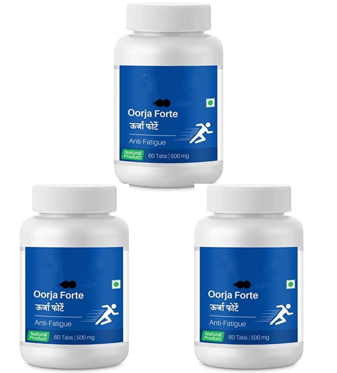 Sri Sri Oorja Forte - Anti Fatigue, 60 Tabs | 500mg (Pack of 3)-image-27