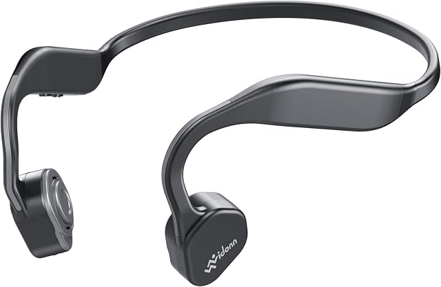  Bone Conduction Headphone Wireless with Mic, Open-Ear Bluetooth Headphone Titanium, with USB Bluetooth Adapter for PC, Sweat Resistant Sport Earphone for Running Workout Driving Bicycling