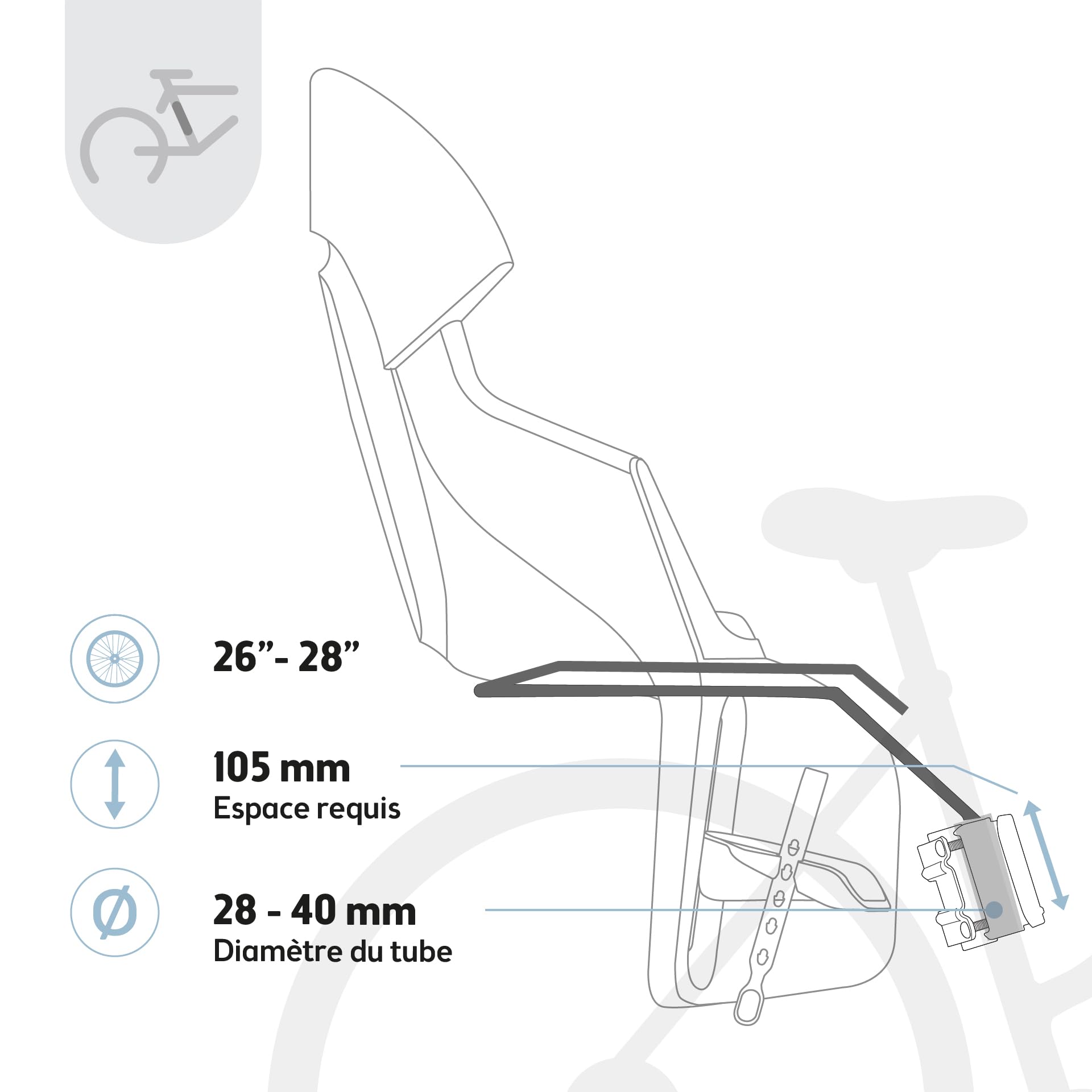 BOBIKE 8010900002 - Siège vélo arrière Exclusive Evolve Maxi pour Cadre, pour Enfants de 9 Mois à 6 Ans jusqu'à 22 kg en Couleur Marron Cannelle