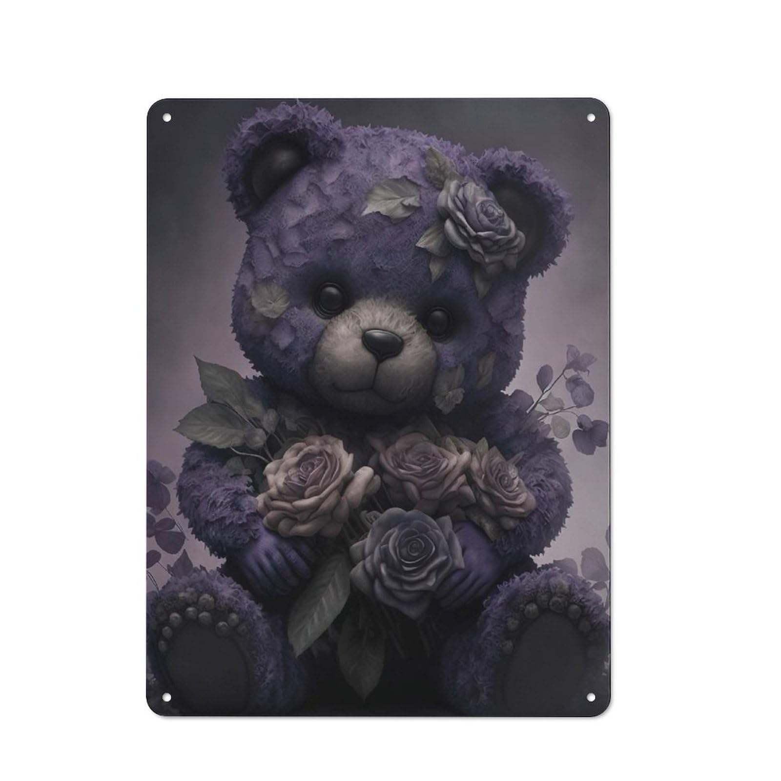 Junmoney Cute But Creepy 40X30cm Retro Metal Sign With For Home Office Or Studio, Suited To Wall Displays In Home Offices And Studios