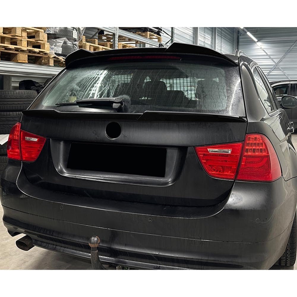 AutoStyle - Alerón de Techo Compatible con BMW Serie 3 E91 Touring 2005-2012 (ABS Negro Brillante)