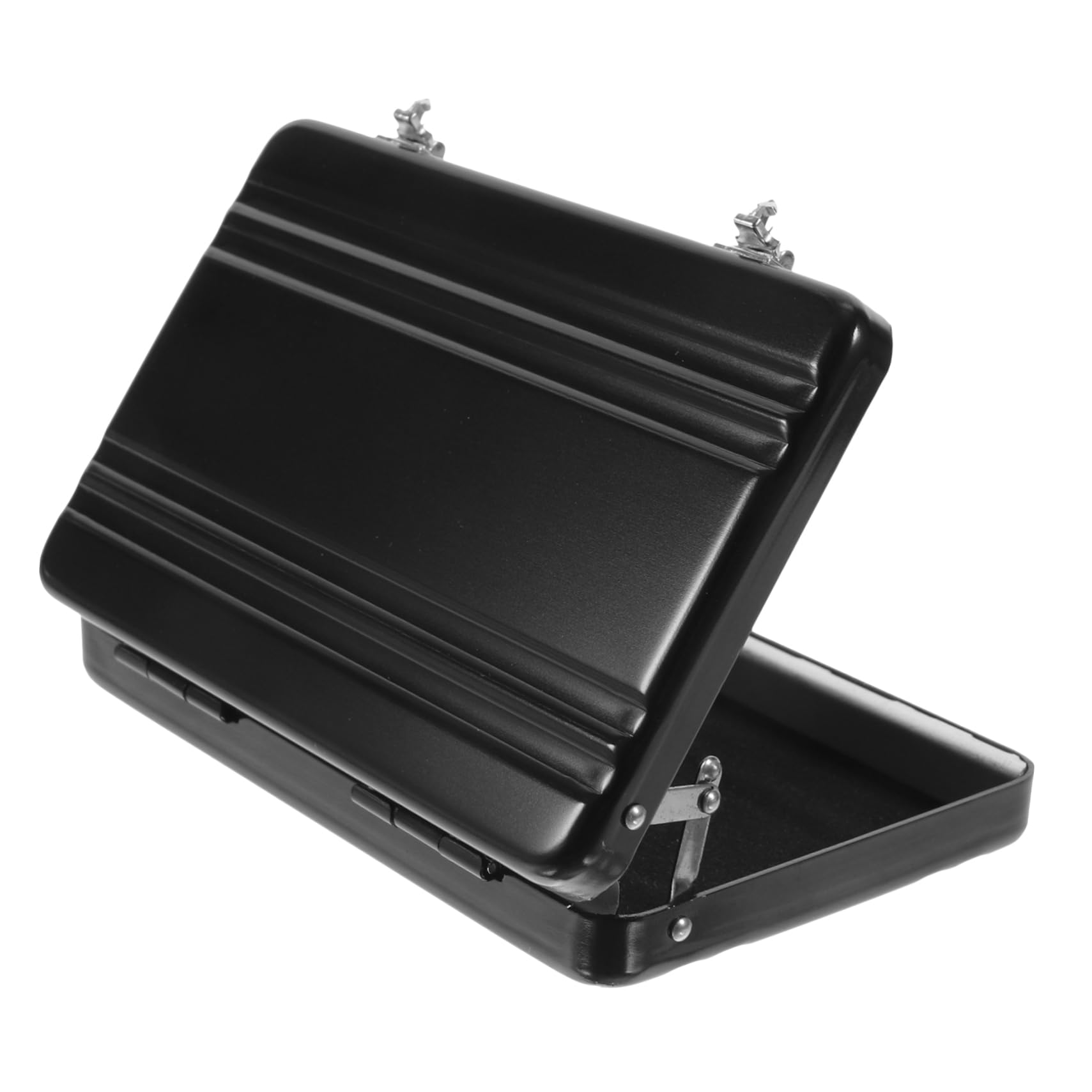 NUOBESTY 4 Piezas caso de la tarjeta de negocio tarjetero tarjetas visita tarjetero para tarjetas de visita mini containers tarjeta de crédito carteras para hombre tarjetas flash Metal mesa