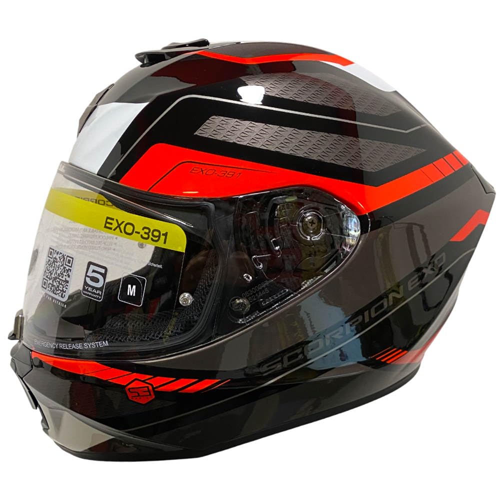 Scorpion Exo-391 Neo Rojo | Casco de Moto Integral Unisex Hombre y Mujer Homologado ECE 22.06