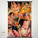 One Piece Home Decor Anime Ace Luffy Wall Scroll Poster Fabric Painting 23.635.4inch 382