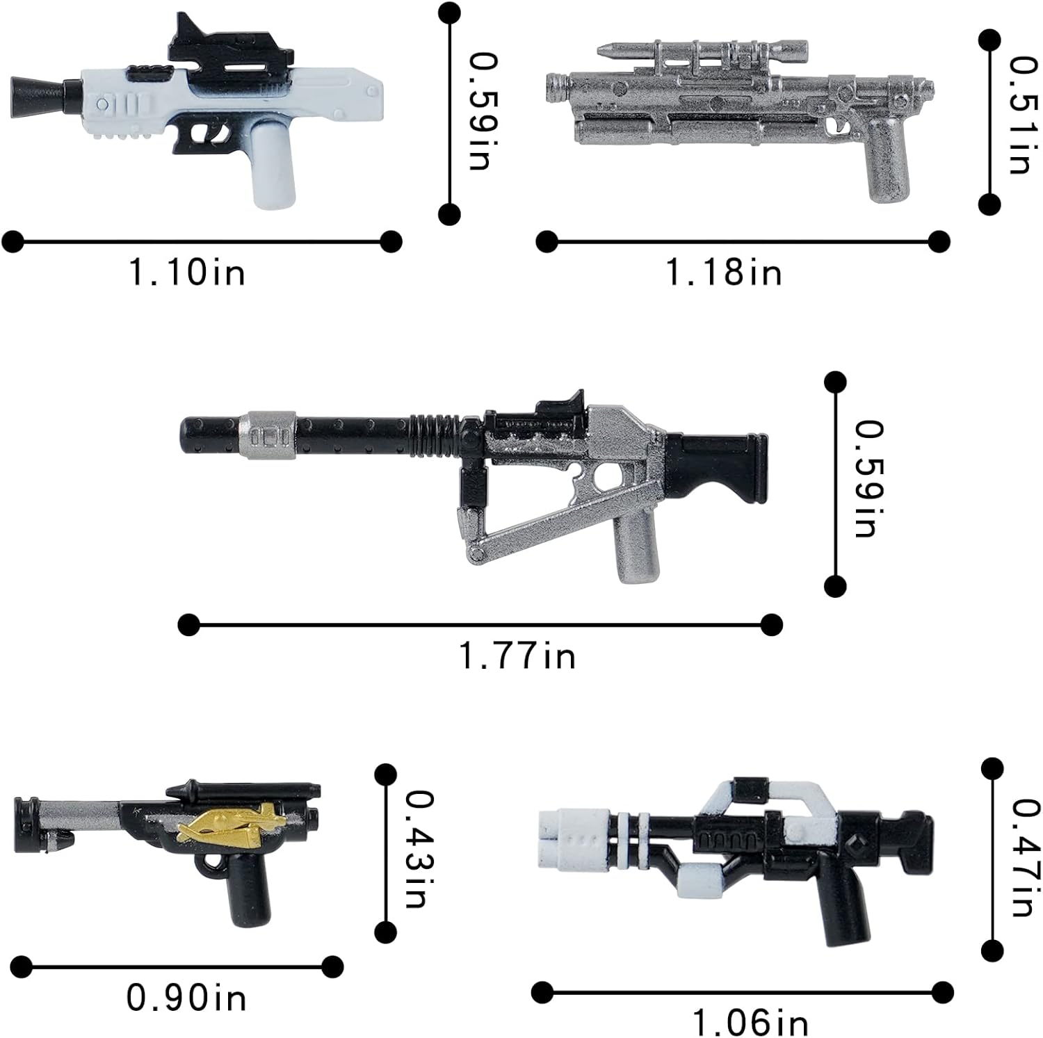 23Pcs Space Wars Minifigs Camouflage Version Weapon Pack Set, Compatible with Most Brand Mini People