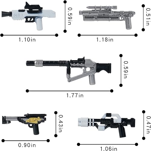 Miniatura 2 de Juego de 23 piezas de armas de minifigas de Space Wars, versión camuflaje, compatible con la mayoría de las mini personas de marca