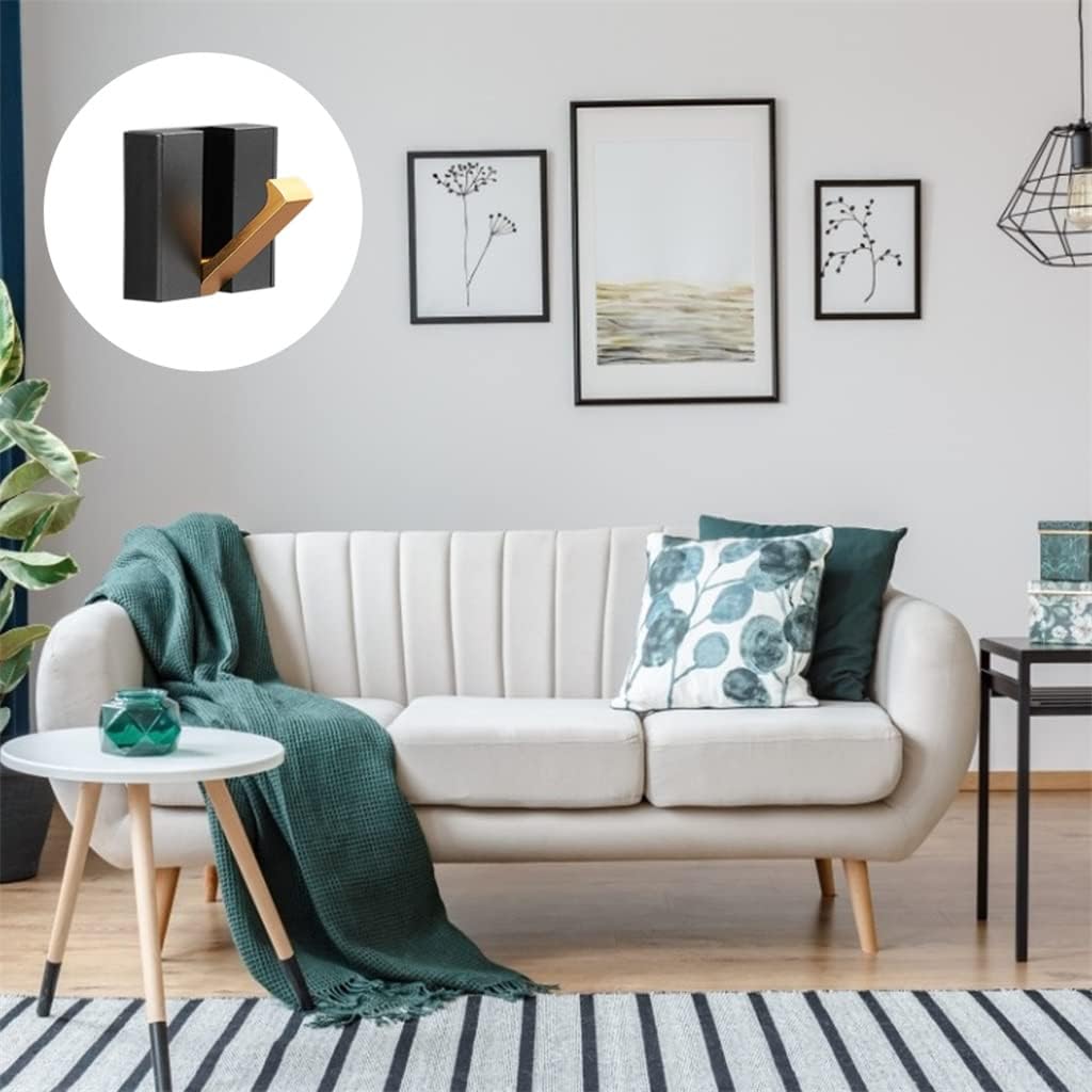 Wall Mounted Solid Aluminum Heavy Duty Hidden Folding Retractable Black Single Hook