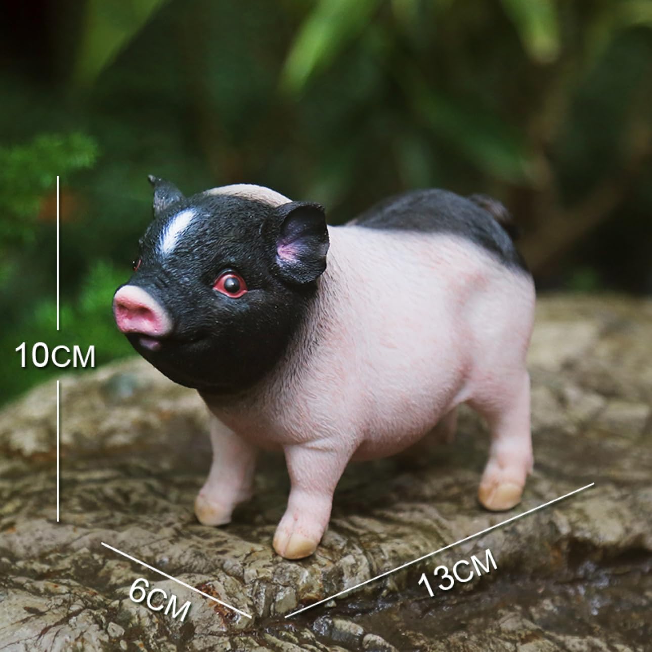 Amazon.co.jp: 豚の像 マイクロ景観 リアル F 多肉寄せ植えオブジェ