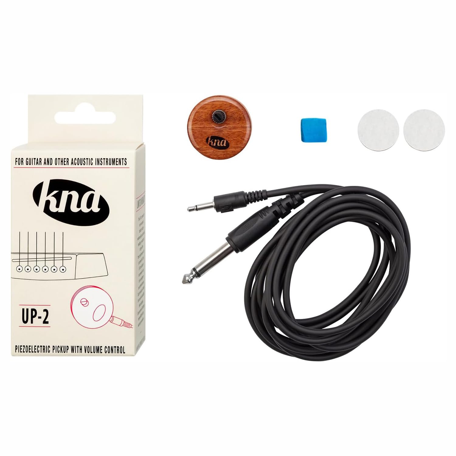 KNA Pickups TRASDUTTORE UNIVERSALE UP-2 KNA CON CONTROLLO VOLUME, Natural