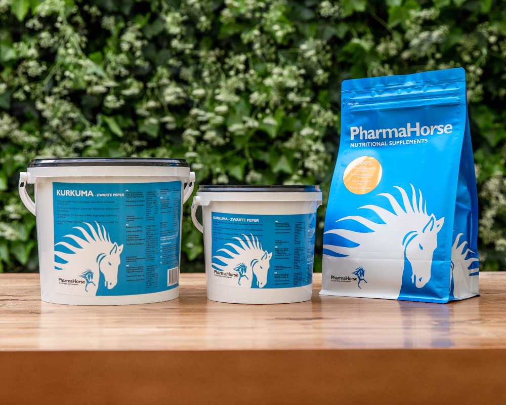 PharmaHorse Curcuma - Pepe Nero | Articolazioni | Fegato | Digestione | 1000 Grammi