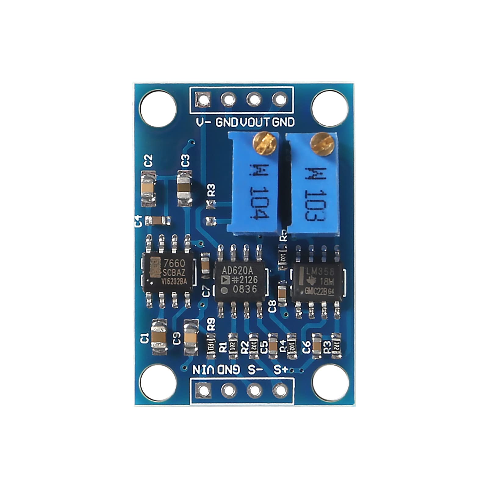 Modulo Amplificatore Di Tensione Millivolt AD620 - Ingresso Differenziale Singolo, Alimentazione Singola - 6