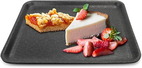 Miniatura 5 de Bandejas negras de espuma para carne, bandeja negra a granel de 9 x 11 pulgadas para manualidades, alimentos, pintura, paquete de 125 unidades