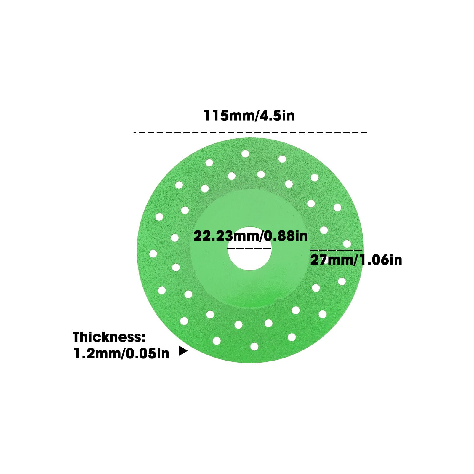 Briny River 3Pcs 115mm Diamond Chamfered Saw Blade Sanding Blade Suitable for Cutting Rock Slabs Granite Marble - Image 4