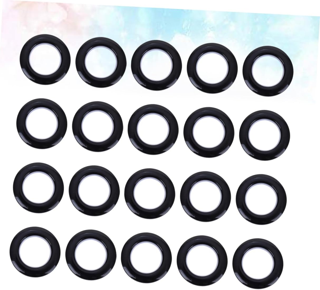 80pcs Curtain Grommets Plastic Ring for Curtain Rod Living Bedroom Shower Modern Design