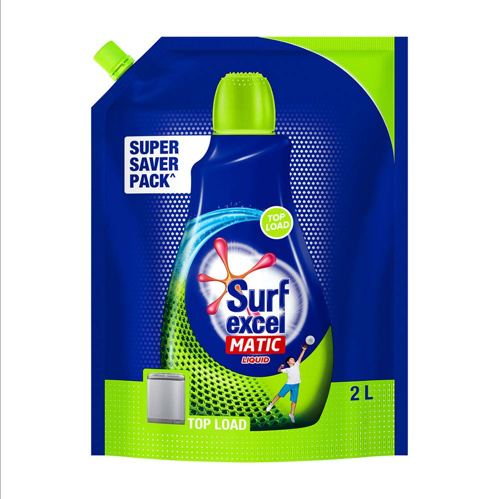 Surf Excel Matic Top Load Liquid Detergent 2 L Refill, Designed For