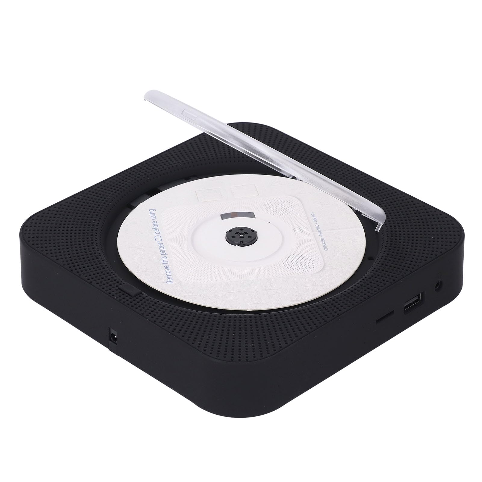 CHICIRIS Reproductor de CD Bluetooth para Montaje en Pared con Parlantes y Control Remoto, Ideal para Estudiantes y Familias (Black)