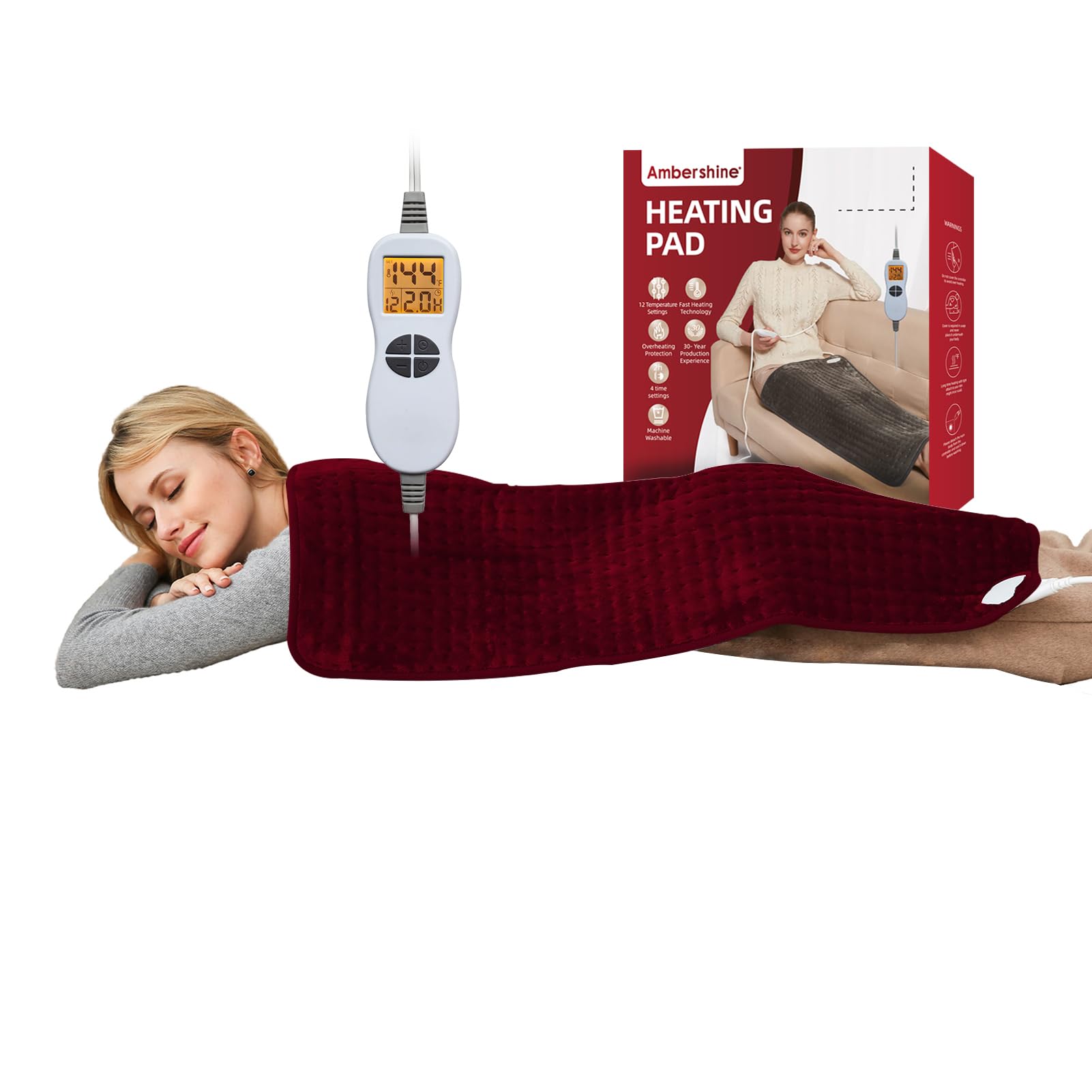 Ambershine 45cmx85cm XXXXL King Size Heating Pad 