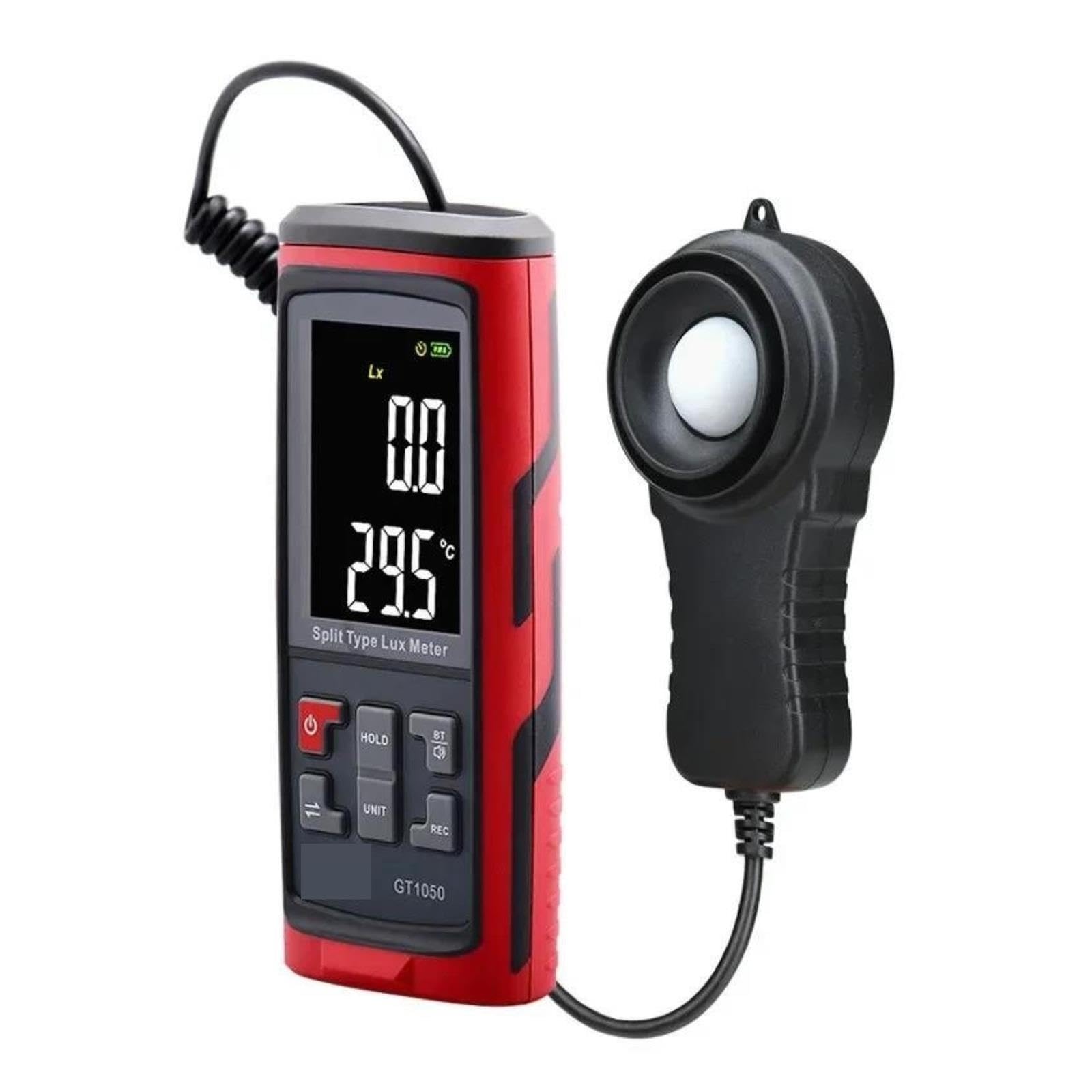 Światłomierz, GT1050 Precyzyjny cyfrowy miernik luksów Iluminometr typu dzielonego Tester jasności światła