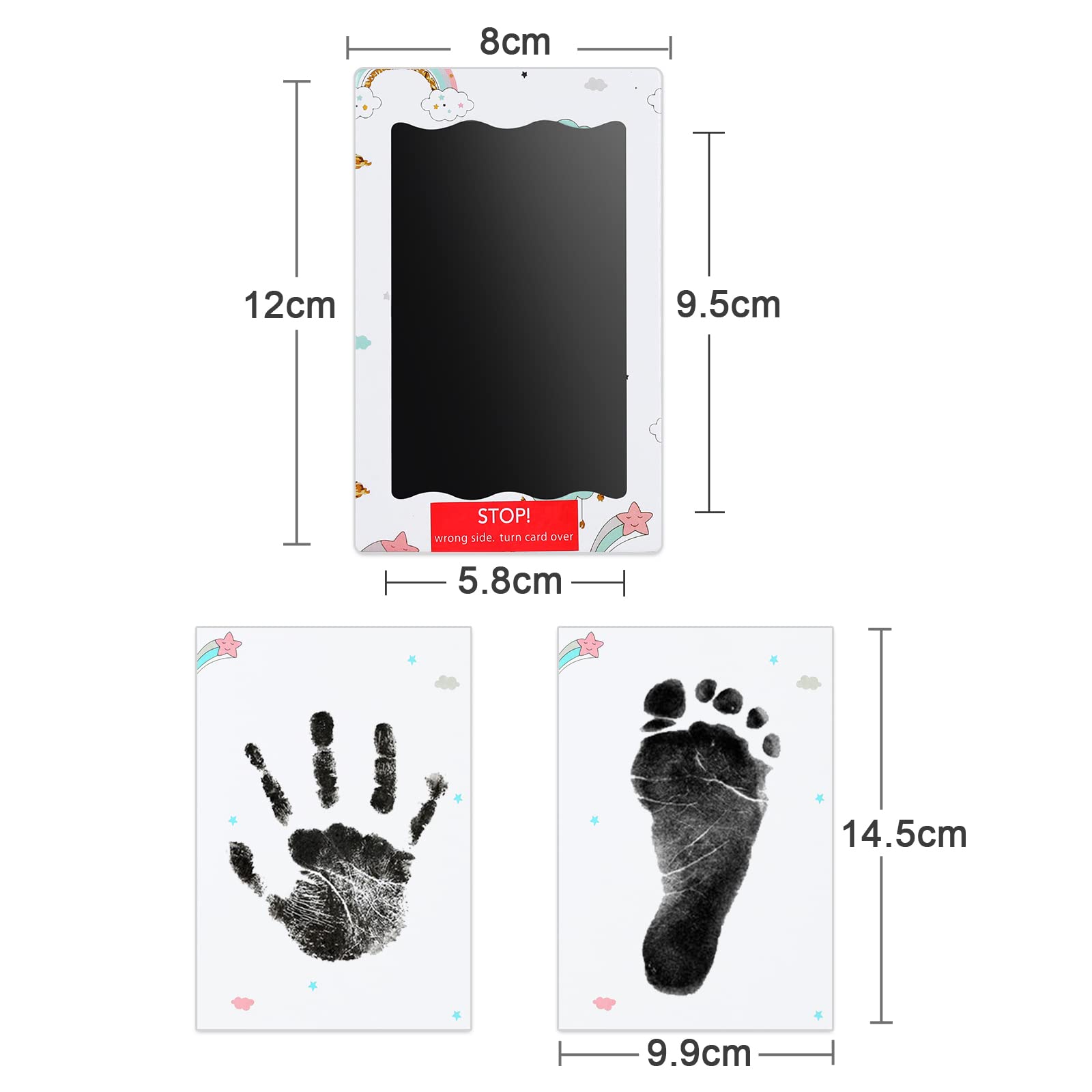 Kit Impronte Mani E Piedi Neonato Senza Inchiostro - Per Bambini E Animali Domestici - Foto 5