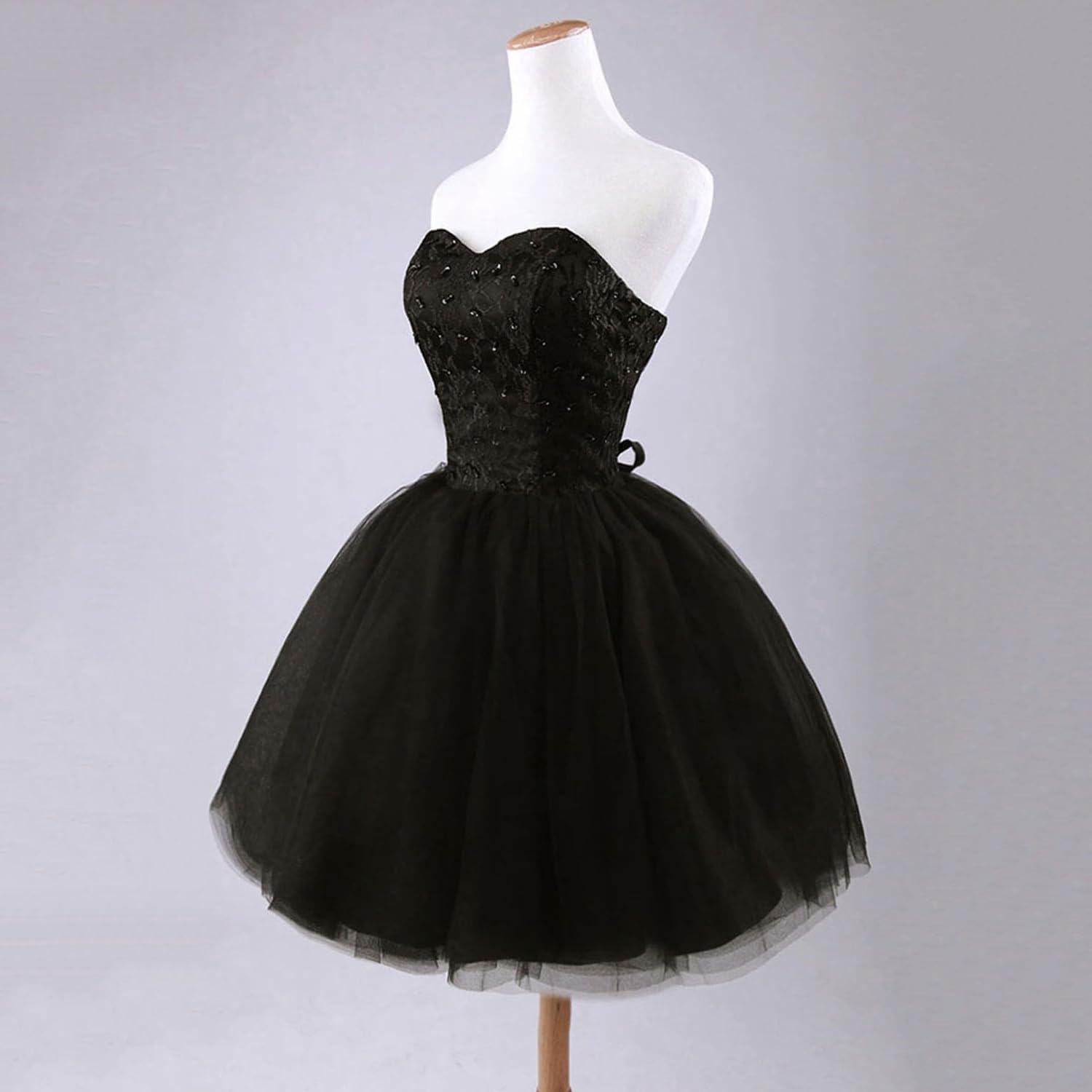 Short Prom Dresses for Women Ball Gown Beaded Sweetheart Homecoming Dresses Tulle A Line Party Dresses