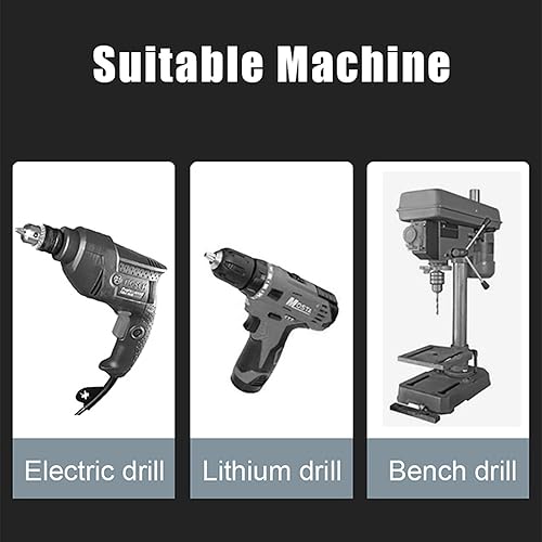 Miniatura 8 de Juego de brocas escalonadas, 5 brocas escalonadas con revestimiento de titanio HSS, brocas de acero de alta velocidad con caja de aluminio para