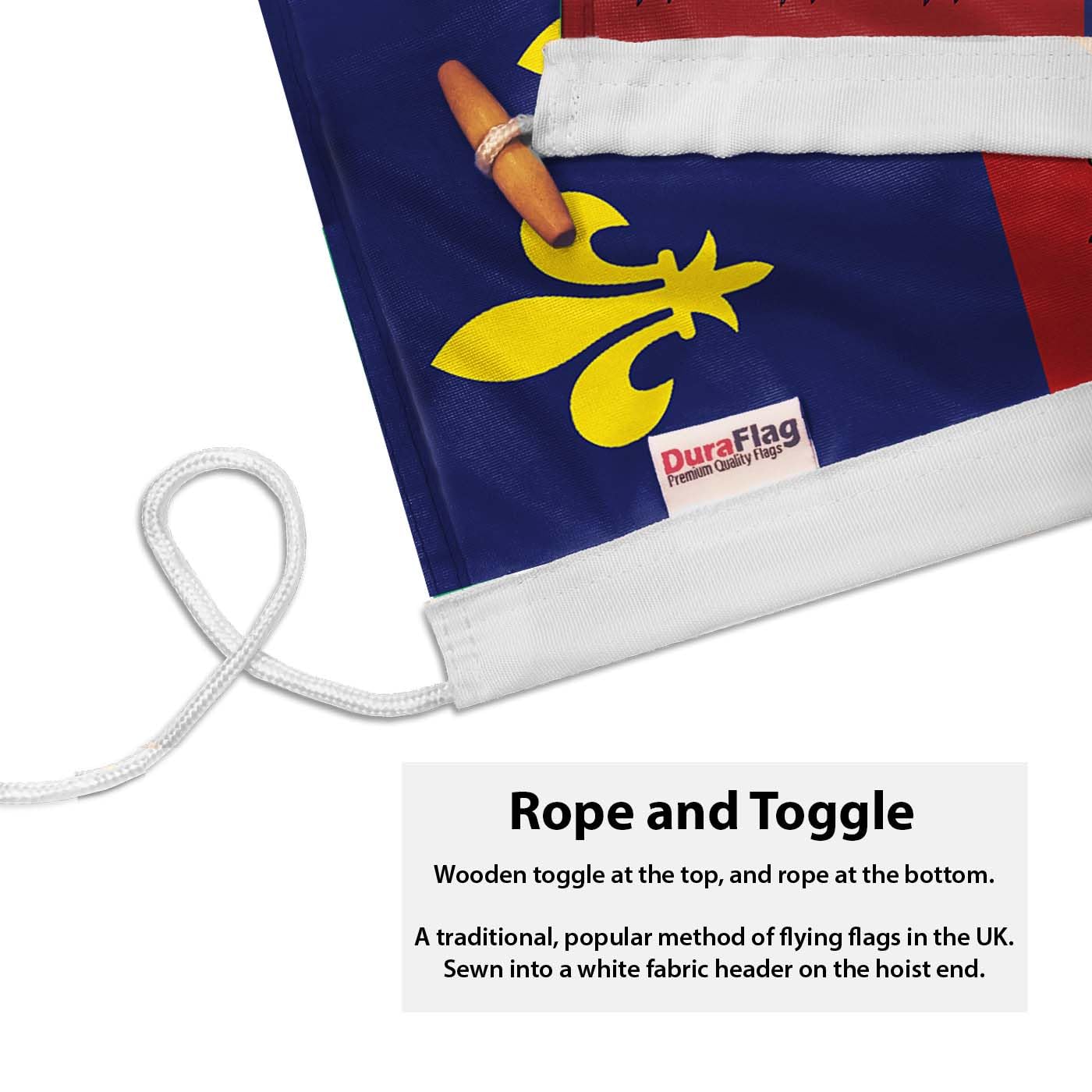 DuraFlag Royal Banner 16th Century 3ft x 2ft Flag Premium Quality With Rope & Toggle Reinforced Stitching 90cm x 60cm Historic British Royal Military Banner Flag - Image 2