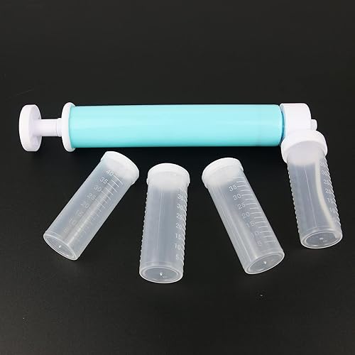 Vista 20 de Rainmae Aerógrafo manual para decorar pasteles, herramientas para hornear de bricolaje con 4 tubos de aerosol para pasteles de cocina, bricolaje