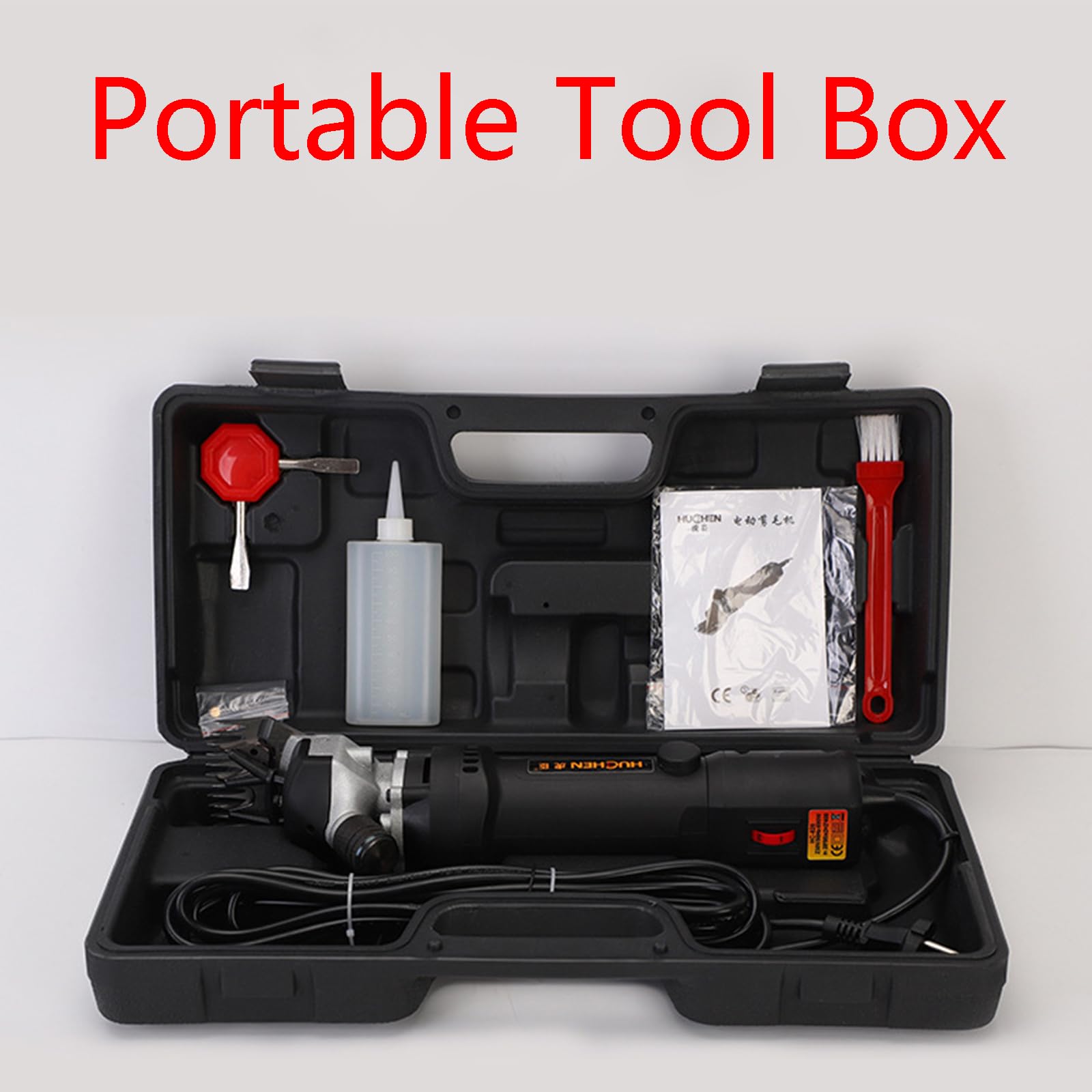 Tosatrici elettriche per Pecore 6 velocità, tosatrice Professionale da 690 W, Kit per la toelettatura del Bestiame da Fattoria per Cappotto Spesso Animale Nero