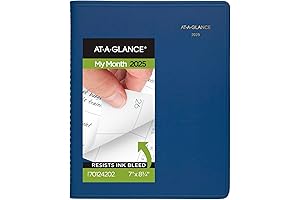 AT-A-GLANCE 7x9 Monthly Planner, Medium, Fashion, Blue
