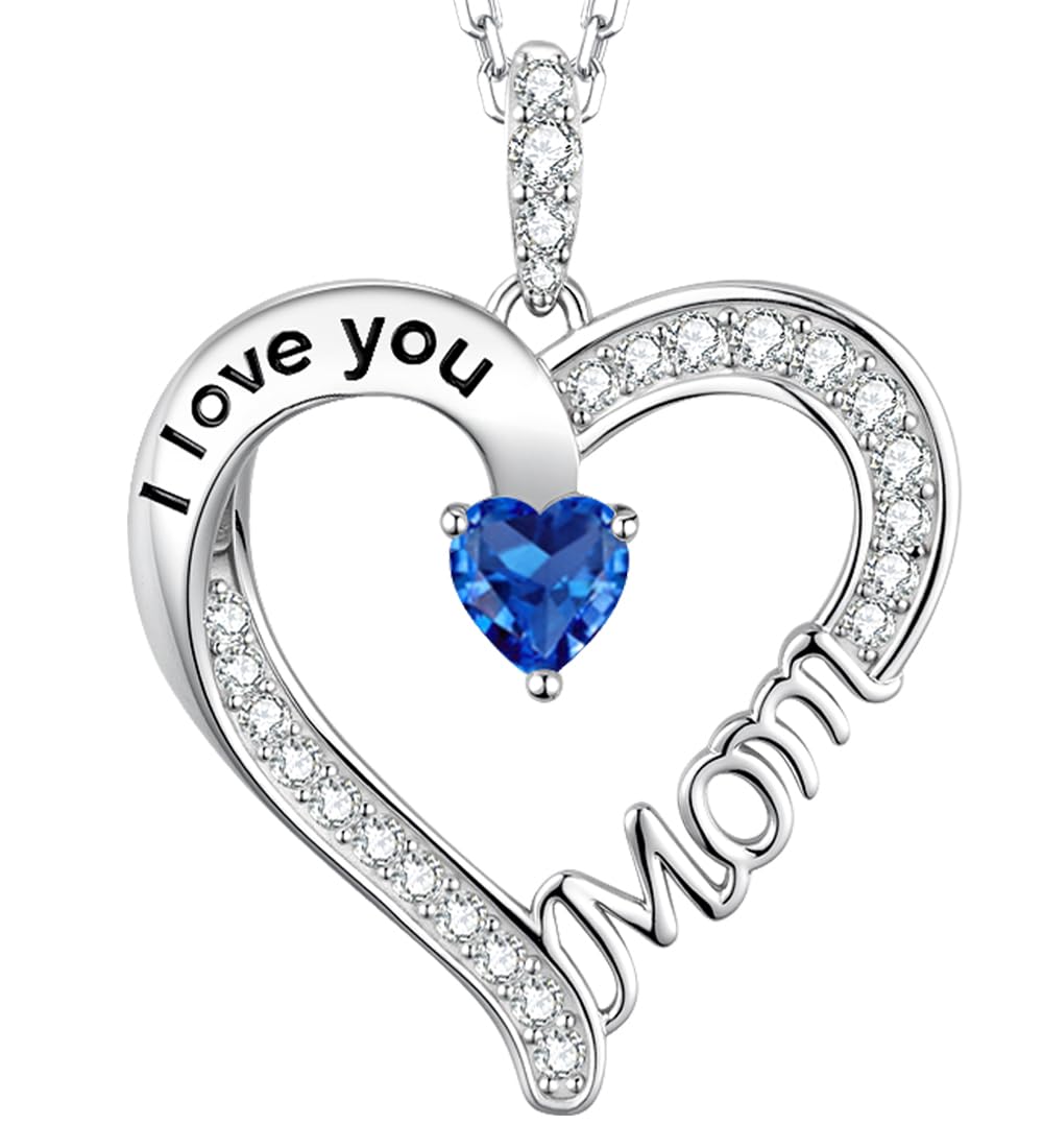 ELDA & CO. Heart Pendant Birthstone Necklace