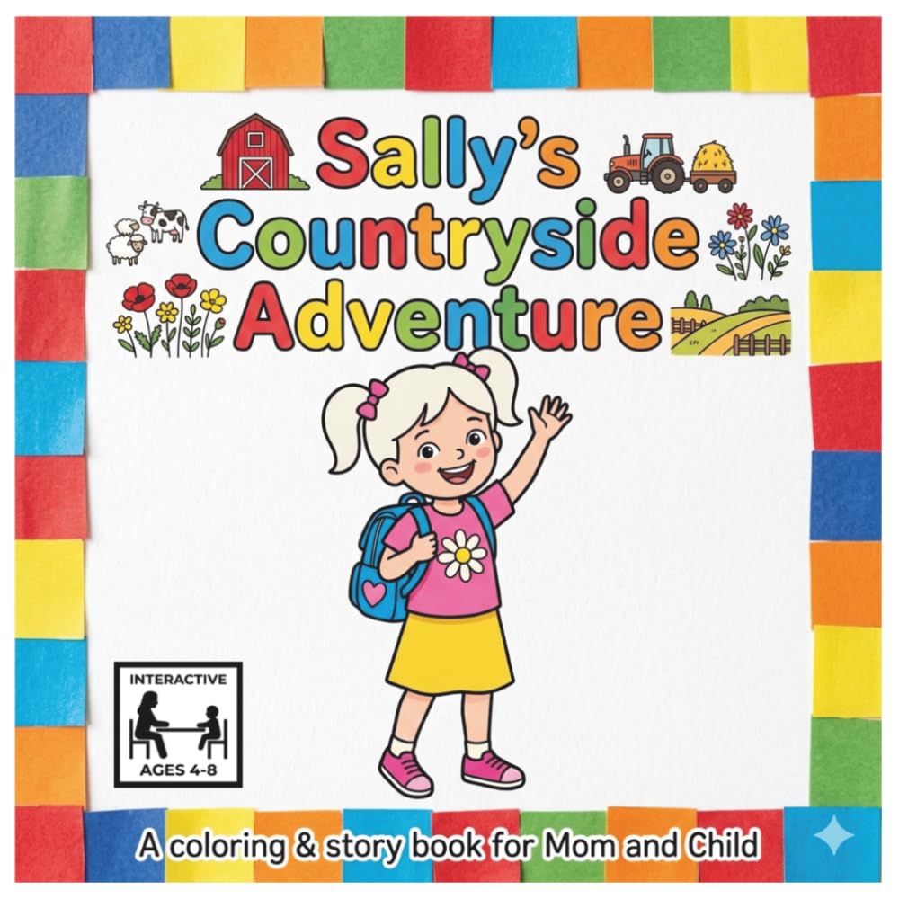 Sally's Countryside Adventure: Coloring Book for Kids | Coloring Book for Girls | Interactive Book Kids | Inspiring Story Book For Kids | Mom And ... for Children Ages 4-8 (Sally's Adventures)