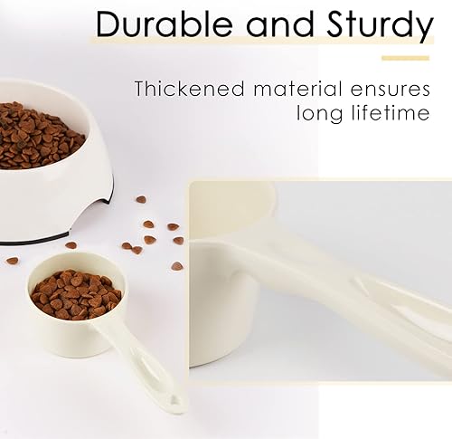 Miniatura 8 de Super Design Cuchara medidora de melamina para perros, 1 taza, para perros, gatos, pájaros y conejos, cuchara de alimentación para mascotas, apta