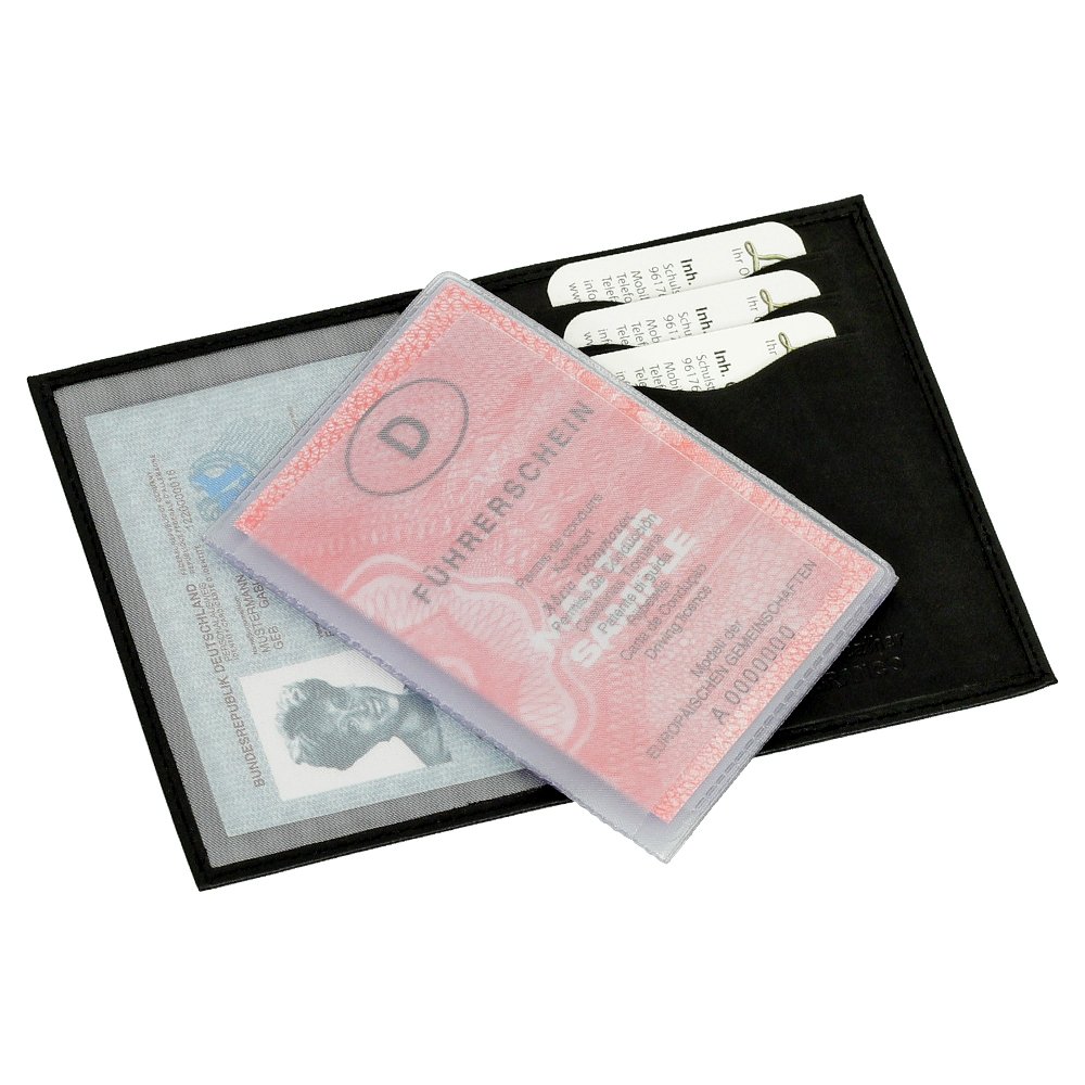 Portabadge In Pelle Per Auto - Portadocumenti Con Scomparti Per Carte E Inserti Rimovibili - Foto 8